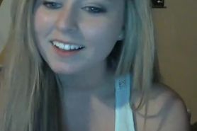 Blonde teen shows her pussy front the webcam - video 1