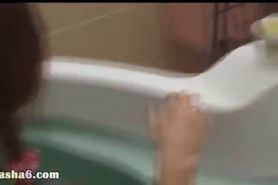 two sexy lezzies in bathroom - video 14