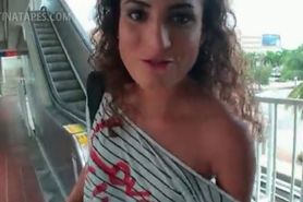 Latina curly sex doll flashing her hot ass and boobs in POV