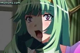 Anime slut in stockings gets drilled