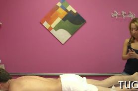 Incredible fuck during massage