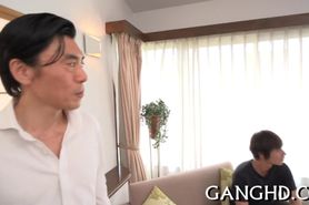 Hot asians lusty gangbang - video 1