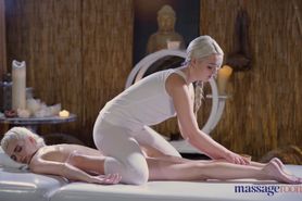 Massage Rooms Blonde nymphs Mia Casanova and Lovita Fate sensual orgasms