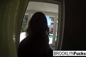 Busty blonde girl Brooklyn records herself masturbating