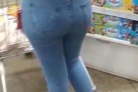 Candid jeans ass voyeur