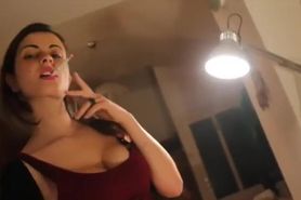 Beautiful young brunette sexy smoking compilation