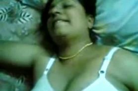 Cheating MALLU wife in White Bra & Panty Doing Sex with Lover Mms