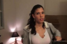 Latina girlfriend sucking her lovers hard dick in POV - video 1