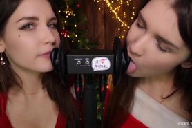 KittyKlaw ASMR - Christmas Ear Eating and Mouth Sounds (PATREON)