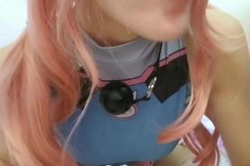 Bondage Overwatch Dva Cosplaying Pink Hair Teen Cums Loads From Her Toys Teaser Trailer