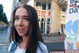LATINA TOURISTIN ABGESCHLEPPT- german public pick up latina teen street casting petite screw date