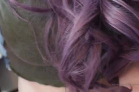 purple hair beauty asmr