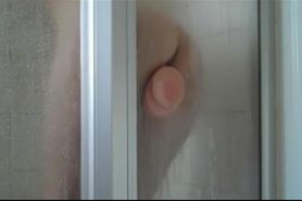 Teen Fucking a Mounted Dildo in the Shower