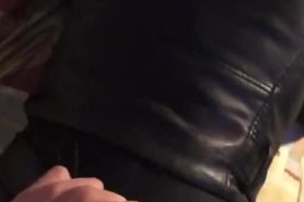 Fucking my girlfriend in leather pants