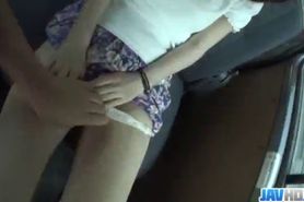 Ran Minami gets to suck cock while in a car