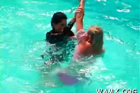 Lesbian fantasy in the pool - video 10