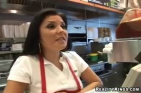 Hot Mexican Fucks a Big Cock at Work for Cash