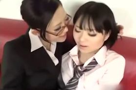 Japanese Lesbians love tongue