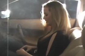 The gorgeous Shannon smoking sexy in car