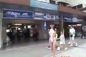 Walking semi-nude in Tokyo Streets - video 1