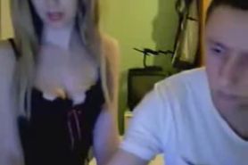 Young couple having a nice fuck on webcam she