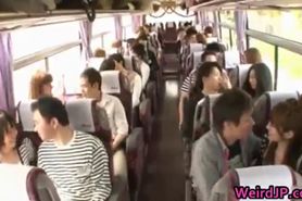 Crazy Asian babes are taking a bus tour part3