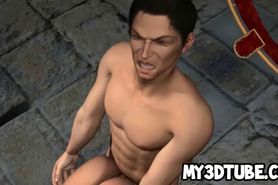 Tasty 3D babe sucks cock and get fucked by a vampire