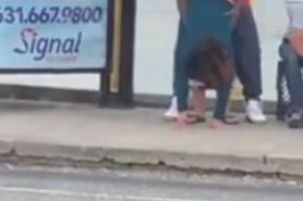 Drunk Girl Fucked At Bus Stop