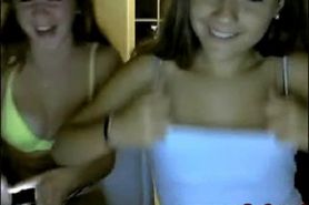 Five Asian girls have fun striping and teasing