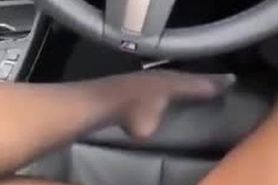 Masturbating with sheer Pantyhose after shopping in car