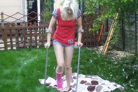 slc crutching in garden