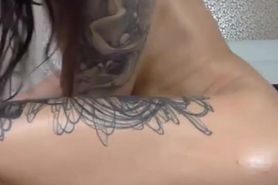Amazing Czech Tattooed Teen dildoing  her wet pussy