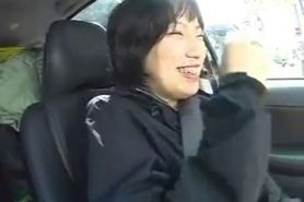 Shy Japanese Woman Shows Tits in Car.flv