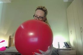 BIG Red balloon blow to pop prerecorded private( I am naked ))