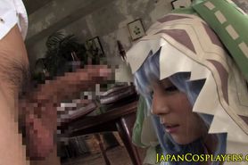 Japanese cosplaybabe beauty giving head