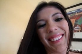 Latina temptress gets played with her cunt in POV