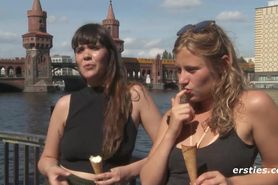 US Tourist Girls having fun and filming themselves in Germany!