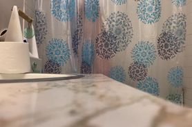 Pregnant Teen (18) SPY CAM - REAL - She's due on Friday! New clear shower curtain - new camera angle