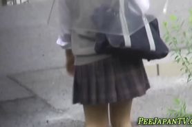 Japanese teen urinating