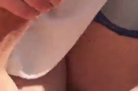 Nipples Out Stroking A Cock - video 1