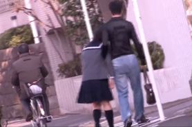 hunty asian schoolgirl fucked in public bus and on the street