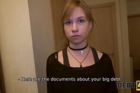 debt4k. naive alice klay gets in trouble and has hot sex with stranger