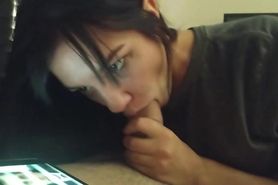 Pov Gf Giving Blowjob While She Watches The Office