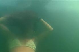 underwater freedive swim