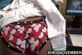 Black Secretary Msnovember Lifts Skirt For Boss In Poka Dot Panties On First Day At Work