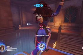 D.Va steps on and humiliates enemy team 1v10 (Overwatch Workshop Giantess)