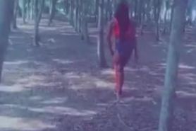 Amputee in the forest