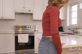 Aunt Judy's - Housewife Alby Strips & Masturbates in the Kitchen