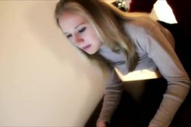 blond girl takes it