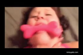fat slave Agnes eats own juices after fucking